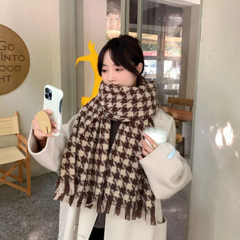 Корейски шал за сладки момичета Нов класически зимен Harajuku Топли меки удебелени шалове Дамски кашмирени шалове Двойка дълги шалове