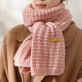 Нов зимен плетен шал Модни дамски дълги шалове Женски ретро голям шал Мек топъл удебелен вълнен шал от пашмина