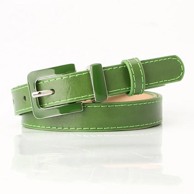 Öv Női Ötvözet Csat Női Farmer Öv Olaj csepp bőr női ruha Deréköv Vad fekete zöld derékpánt