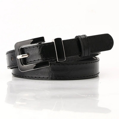 Öv Női Ötvözet Csat Női Farmer Öv Olaj csepp bőr női ruha Deréköv Vad fekete zöld derékpánt