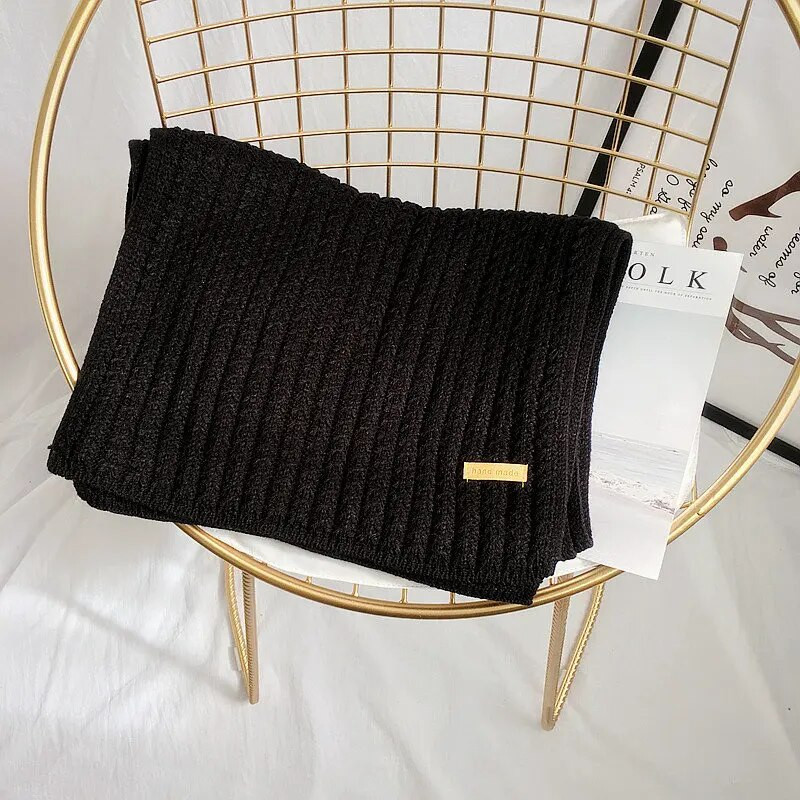 Novi zimski pleteni šal Modni ženski dugi šalovi Ženski vintage veliki šal Meki topli šal od zadebljane vune od pašmine