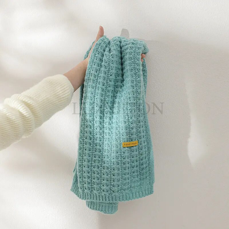 Novi zimski pleteni šal Modni ženski dugi šalovi Ženski vintage veliki šal Meki topli šal od zadebljane vune od pašmine