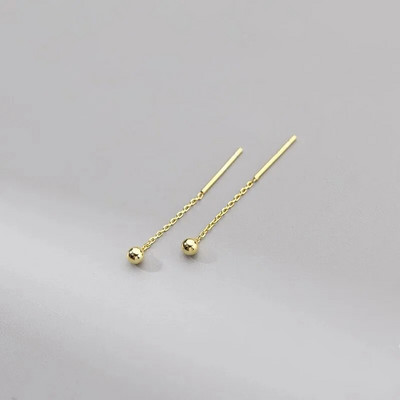 Duge viseće naušnice za žene, ružičasto zlatne boje, cirkonski kristalni piercing Navoj za naušnice Dodaci za uho Nakit