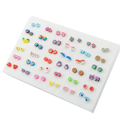 36/18 pari višebojnih Cryatal crtanih Star Moon hipoalergenih plastičnih naušnica za žene, djevojke, božićni darovi za vjenčanje