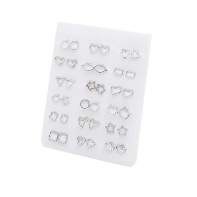 36/18 pari višebojnih Cryatal crtanih Star Moon hipoalergenih plastičnih naušnica za žene, djevojke, božićni darovi za vjenčanje