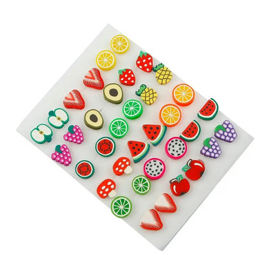 36/18 pari višebojnih Cryatal crtanih Star Moon hipoalergenih plastičnih naušnica za žene, djevojke, božićni darovi za vjenčanje