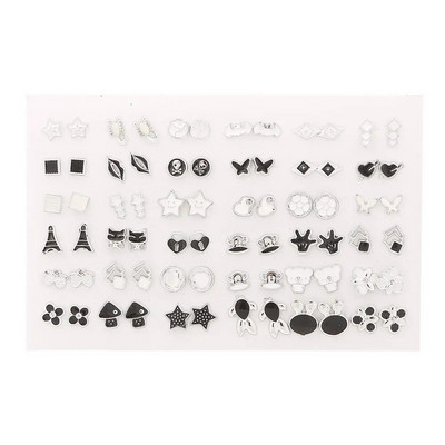 36/18 pari višebojnih Cryatal crtanih Star Moon hipoalergenih plastičnih naušnica za žene, djevojke, božićni darovi za vjenčanje