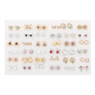 36/18 pari višebojnih Cryatal crtanih Star Moon hipoalergenih plastičnih naušnica za žene, djevojke, božićni darovi za vjenčanje