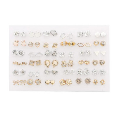 36/18 pari višebojnih Cryatal crtanih Star Moon hipoalergenih plastičnih naušnica za žene, djevojke, božićni darovi za vjenčanje