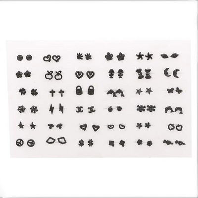 36/18 pari višebojnih Cryatal crtanih Star Moon hipoalergenih plastičnih naušnica za žene, djevojke, božićni darovi za vjenčanje