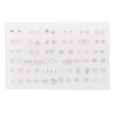 36/18 pari višebojnih Cryatal crtanih Star Moon hipoalergenih plastičnih naušnica za žene, djevojke, božićni darovi za vjenčanje