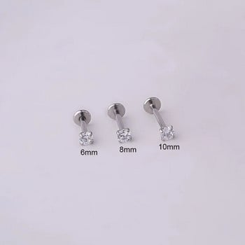 1 бр. Пиърсинг обеца от неръждаема стомана Tragus Stud Crystal Labret Ear Studs хрущялна обеца за жени Пиърсинг Body Nap Бижута