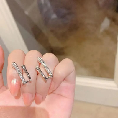 Modes, izsmalcinātu kalnu kristāla dekoru auskaru auskari sievietei, 2023. gada jaunums Ziemassvētku dāvanu auskari