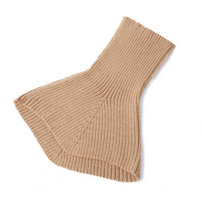 Γυναικείο μάλλινο πλεκτό λαιμόκοψη Χειμερινού ακανόνιστου σχεδίου Μαντίλι με ζιβάγκο Δαχτυλίδι κασκόλ Ζεστό κασμίρ κοντό μοδάτο ψεύτικο γιακά