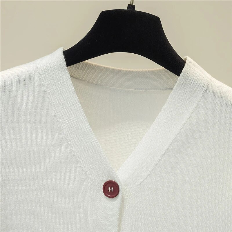 LJSXLS Sieviešu džemperis ar īsām piedurknēm, sieviešu džemperis ar V kakla izgriezumu, vienrindas sieviešu džemperis ar īsām piedurknēm.