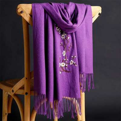 LaMaxPa 2018 uus talvine soe soliidne sall naistele/daamile pehme villane pashmina sallid lille tikandid kašmiir naiste mähised keebid