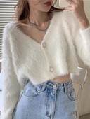 Džemper s pletenim džemperom Ženski kaput Jesen Zima 2023. Ležerni široki ženski kardigani Top korejski stil Ženska pletenina Pull Femme