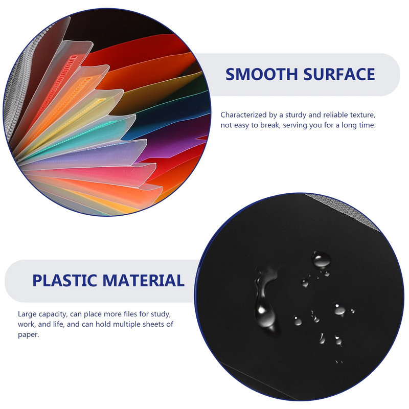 Kaustad Laienev fail Akordion Organiseerija Hemming Document Plastic Multi Pocket