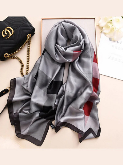 2023. 180*90cm Luksuzni brend Proljeće Jesen Ženska odjeća Nova moda Svileni šal s otisnutim bojama koji odgovara ženskoj turbi na veliko