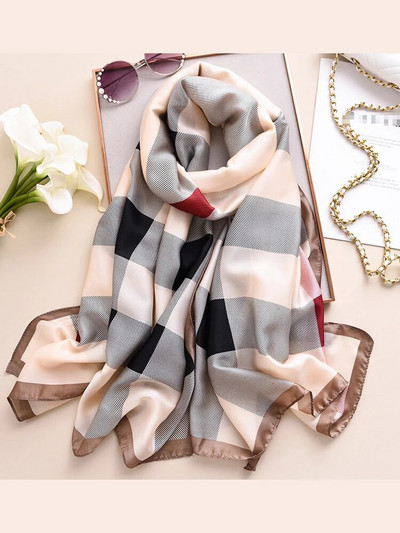 2023. 180*90cm Luksuzni brend Proljeće Jesen Ženska odjeća Nova moda Svileni šal s otisnutim bojama koji odgovara ženskoj turbi na veliko