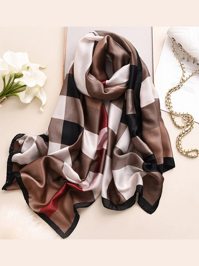 2023. 180*90cm Luksuzni brend Proljeće Jesen Ženska odjeća Nova moda Svileni šal s otisnutim bojama koji odgovara ženskoj turbi na veliko