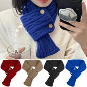 Korejas pogu šalle sievietēm ziemas silta modes aukstumizturīga kakla aizsardzība trikotāžas aptinumi, daudzfunkcionāli ins vilnas šalles