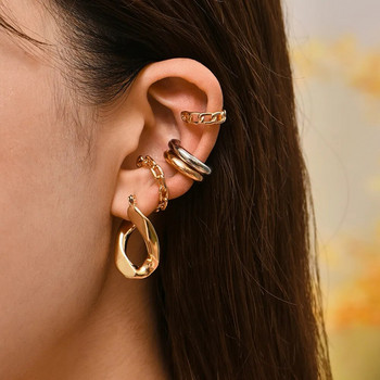 2023 New Arrival Πολύχρωμο CZ Crystal Ear Cuff Στοιβαζόμενα κλιπ αυτιού σε σχήμα C Χωρίς τρυπημένο σκουλαρίκι χόνδρου για γυναικείες χειροπέδες