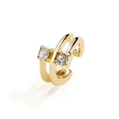 2023. aasta uus saabumine mitmevärviline CZ kristallist kõrvamansett, virnastatav C-kujuline kõrvaklambrid ilma augustatud kõhreta kõrvarõngasteta naiste kõrvaklappidele