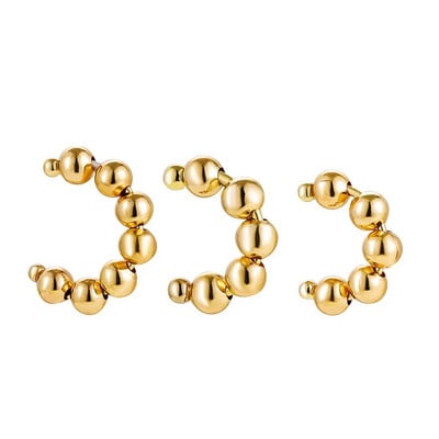 2023. aasta uus saabumine mitmevärviline CZ kristallist kõrvamansett, virnastatav C-kujuline kõrvaklambrid ilma augustatud kõhreta kõrvarõngasteta naiste kõrvaklappidele