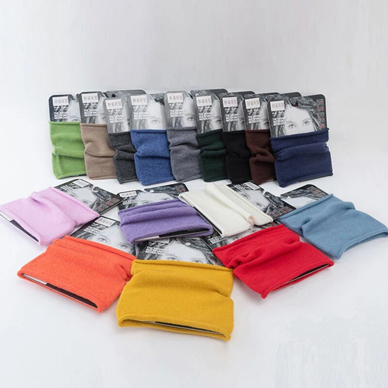 Zimski šal 2023. Pleteni prsten oko vrata Ženska bandana Topla jednobojna kragna Uniseks muški šalovi za lice Beskrajni snood od kašmira Novo