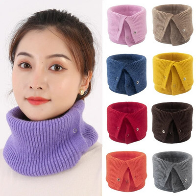 New Winter Warm Cashmere Scarves Unisex Elastic Wool Knit Ring Neck Scarf Snood Female Thicken Windproof Cycling Driving Pullove