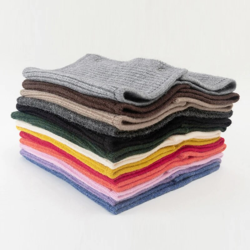 Nauji žieminiai šilti kašmyro kaklaskarės unisex elastinės vilnos megzti žiedas kaklo skara Snood moteriška stora vėjui atspari dviračių vairavimo megztinė