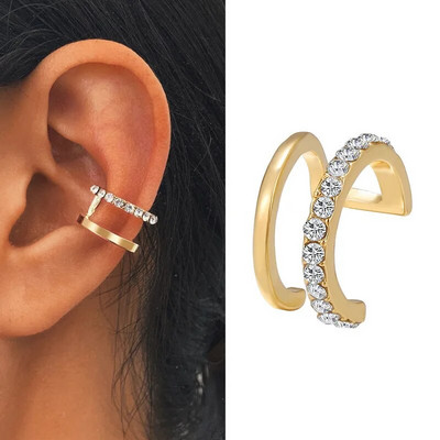 VAGZEB Bohemian NO Piercing Crystal Rhinestone Ear Cuff Wrap Stud Clips Naušnice Za Žene Djevojke Trendy Naušnice Nakit Bijoux