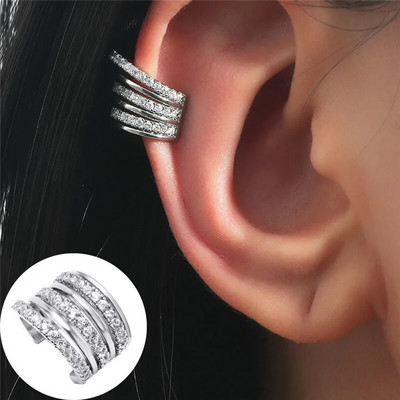 VAGZEB Bohemian NO Piercing Crystal Rhinestone Ear Cuff Wrap Stud Clips Naušnice Za Žene Djevojke Trendy Naušnice Nakit Bijoux