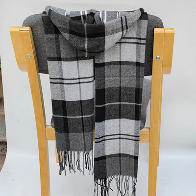 190*35cm Kašmira Ziemas Sieviešu Plaids Silts Mīksts Sieviešu Šalles Sieviešu Hiver Luxe Pušķis Sieviešu Buffandas izpūtējs šalles apvalks