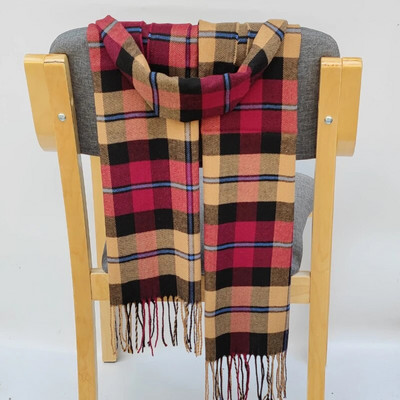 190*35cm Kašmira Ziemas Sieviešu Plaids Silts Mīksts Sieviešu Šalles Sieviešu Hiver Luxe Pušķis Sieviešu Buffandas izpūtējs šalles apvalks