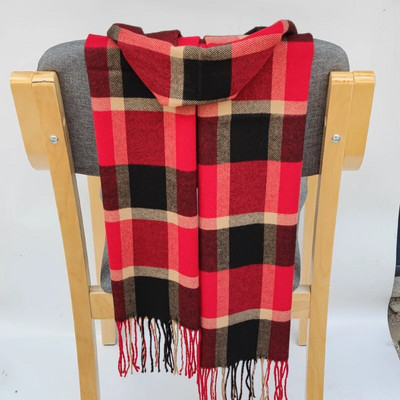 190*35cm Kašmira Ziemas Sieviešu Plaids Silts Mīksts Sieviešu Šalles Sieviešu Hiver Luxe Pušķis Sieviešu Buffandas izpūtējs šalles apvalks