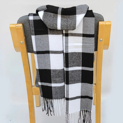 190*35cm Kašmira Ziemas Sieviešu Plaids Silts Mīksts Sieviešu Šalles Sieviešu Hiver Luxe Pušķis Sieviešu Buffandas izpūtējs šalles apvalks