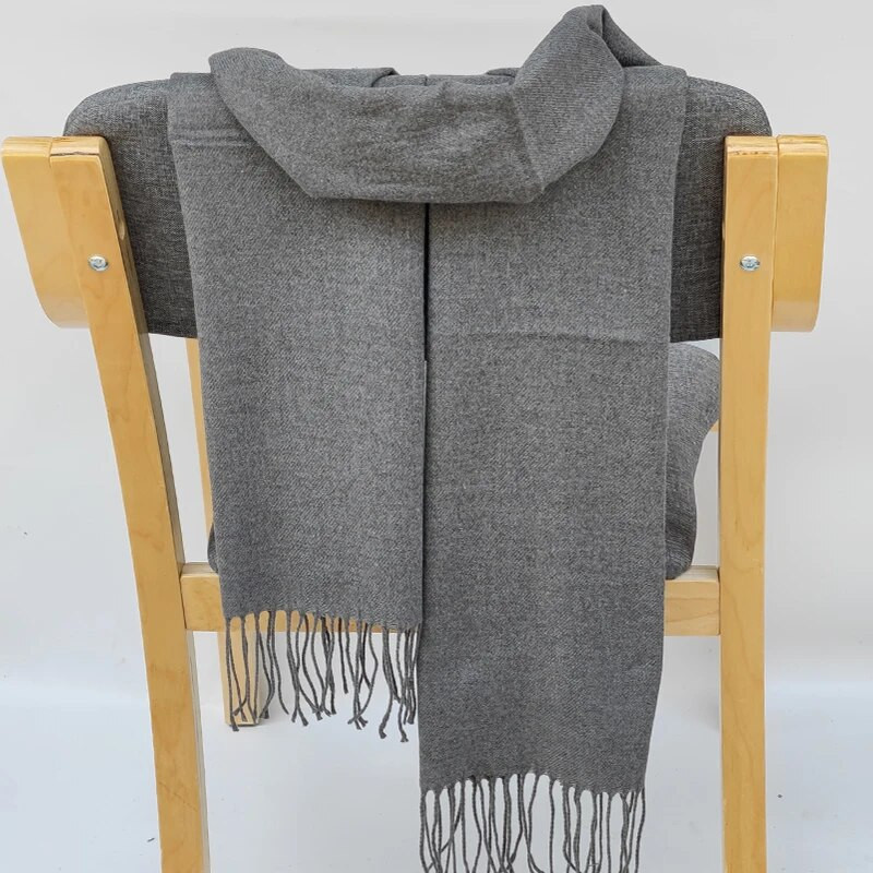 190*35cm Kašmira Ziemas Sieviešu Plaids Silts Mīksts Sieviešu Šalles Sieviešu Hiver Luxe Pušķis Sieviešu Buffandas izpūtējs šalles apvalks