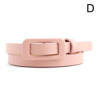 Sieviešu PU ādas jostas Jauna vienkāršā vienkrāsainā plānā šaura jostasvieta Regulējama kleitas siksna josta metāla sprādzes jostasvieta džinsam