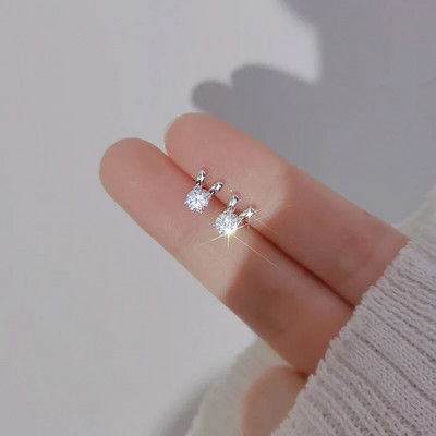 Par posrebrenih nakita za bušenje ušiju, romantičnih naušnica s cirkonskim cvijetom i leptirom za žene, djevojke, tinejdžerice, dodaci za nakit