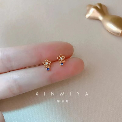 Par posrebrenih nakita za bušenje ušiju, romantičnih naušnica s cirkonskim cvijetom i leptirom za žene, djevojke, tinejdžerice, dodaci za nakit