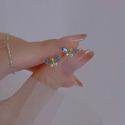 Par posrebrenih nakita za bušenje ušiju, romantičnih naušnica s cirkonskim cvijetom i leptirom za žene, djevojke, tinejdžerice, dodaci za nakit