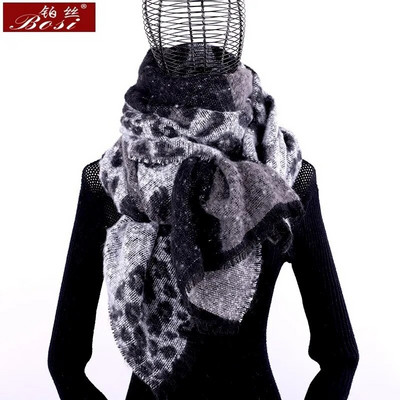 Κασμίρ Κασκόλ Λεοπάρ καρό στάμπα Χειμερινή μόδα για γυναίκες φούντα Σάλι Καρό μακριά κασκόλ Επώνυμα oversize μάλλινα περιτυλίγματα πασμίνα