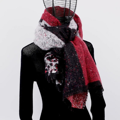 Κασμίρ Κασκόλ Λεοπάρ καρό στάμπα Χειμερινή μόδα για γυναίκες φούντα Σάλι Καρό μακριά κασκόλ Επώνυμα oversize μάλλινα περιτυλίγματα πασμίνα