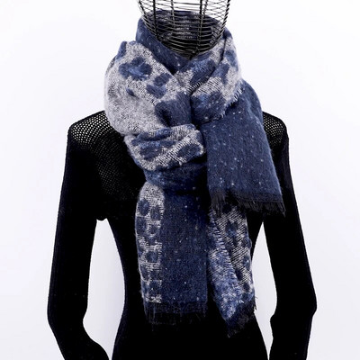 Κασμίρ Κασκόλ Λεοπάρ καρό στάμπα Χειμερινή μόδα για γυναίκες φούντα Σάλι Καρό μακριά κασκόλ Επώνυμα oversize μάλλινα περιτυλίγματα πασμίνα