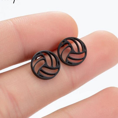 Modes nerūsējošā tērauda ģeometriski auskari, melni maza zvaigzne, mēness, apaļas trīsstūra ausu kniedes sievietēm vīriešiem, hiphopa ausu rotaslietas 2022