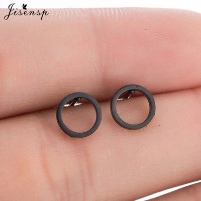 Modes nerūsējošā tērauda ģeometriski auskari, melni maza zvaigzne, mēness, apaļas trīsstūra ausu kniedes sievietēm vīriešiem, hiphopa ausu rotaslietas 2022