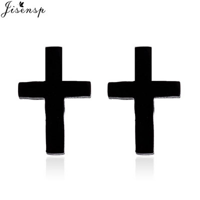 Modes nerūsējošā tērauda ģeometriski auskari, melni maza zvaigzne, mēness, apaļas trīsstūra ausu kniedes sievietēm vīriešiem, hiphopa ausu rotaslietas 2022