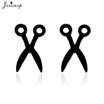 Modes nerūsējošā tērauda ģeometriski auskari, melni maza zvaigzne, mēness, apaļas trīsstūra ausu kniedes sievietēm vīriešiem, hiphopa ausu rotaslietas 2022